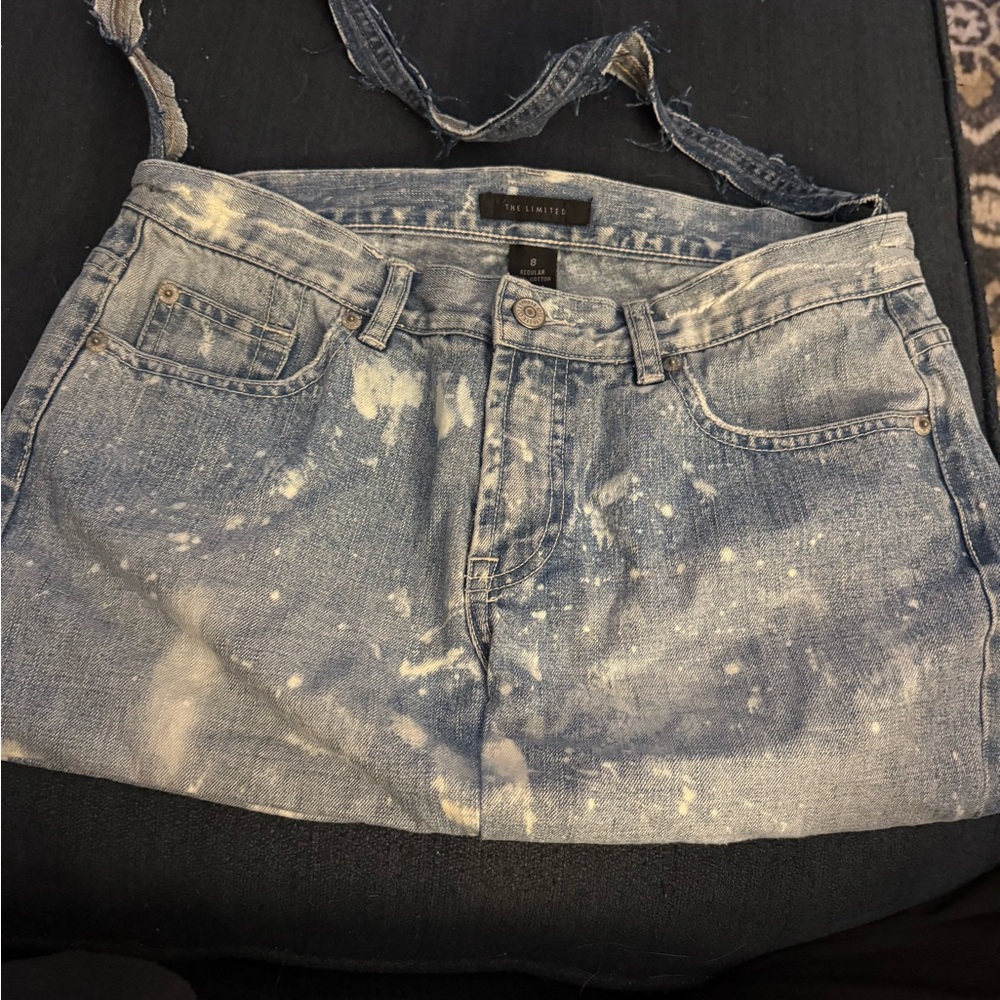 Bleached Denim Skirt purse